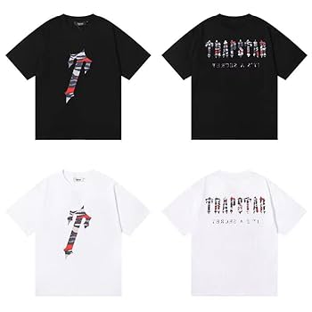 Trapstar London T-shirt unisex czarny podmorski niebieski